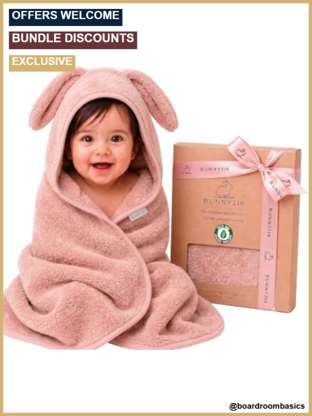 Hooded Baby Towel Turkish Cotton Newborn Bath Towel 30x30 in